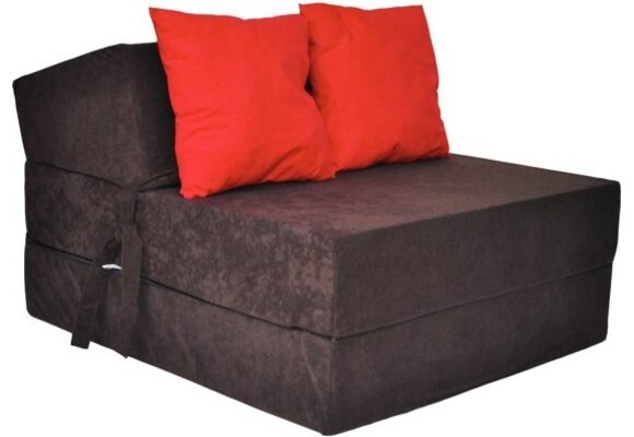 Logeermatras opvouwbaar - 200x70x15 cm - Bruin Foam