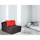 Reismatras bruin - 200x70x15 cm foam - Opvouwbaar logeermatras