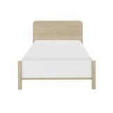 Bedframe hout wit - 90x190 cm - Eiken wit tienerbed