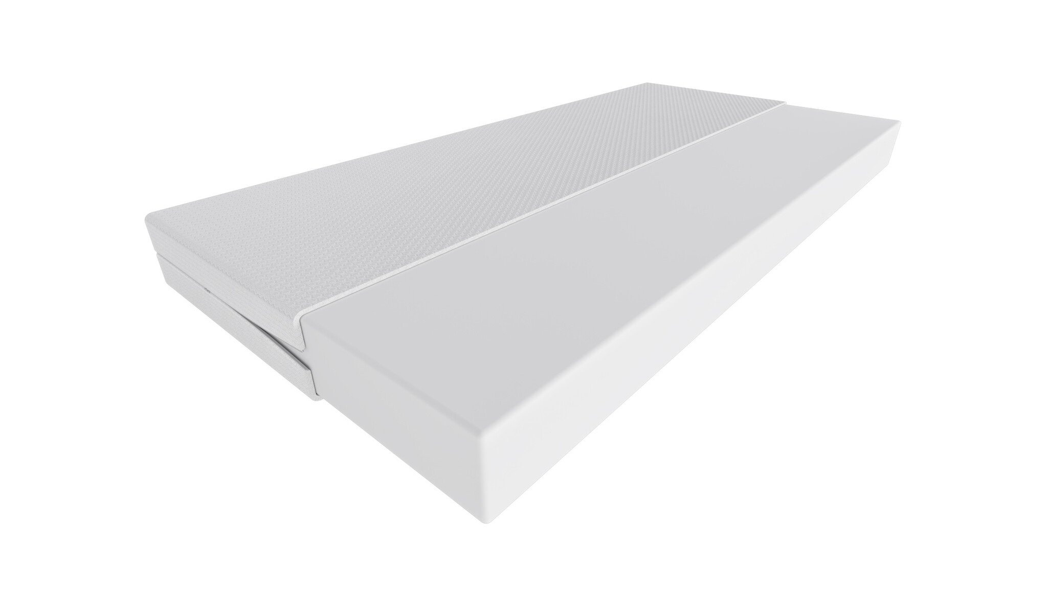 Bedbank kind roze - 160x80cm - Wit met Hartjesprint - Incl. 2 Matrassen