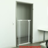 Babybeveiliging trap: wit metaal, 83-96cm verstelbaar, 120cm hoog