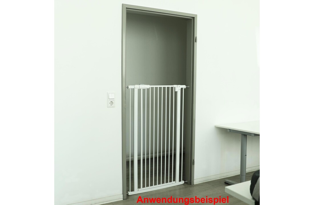 Trapleuning hekje | Wit Metaal | 83-96cm Breed | 120cm Hoog