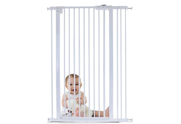 Trapleuning hekje | Wit Metaal | 83-96cm Breed | 120cm Hoog