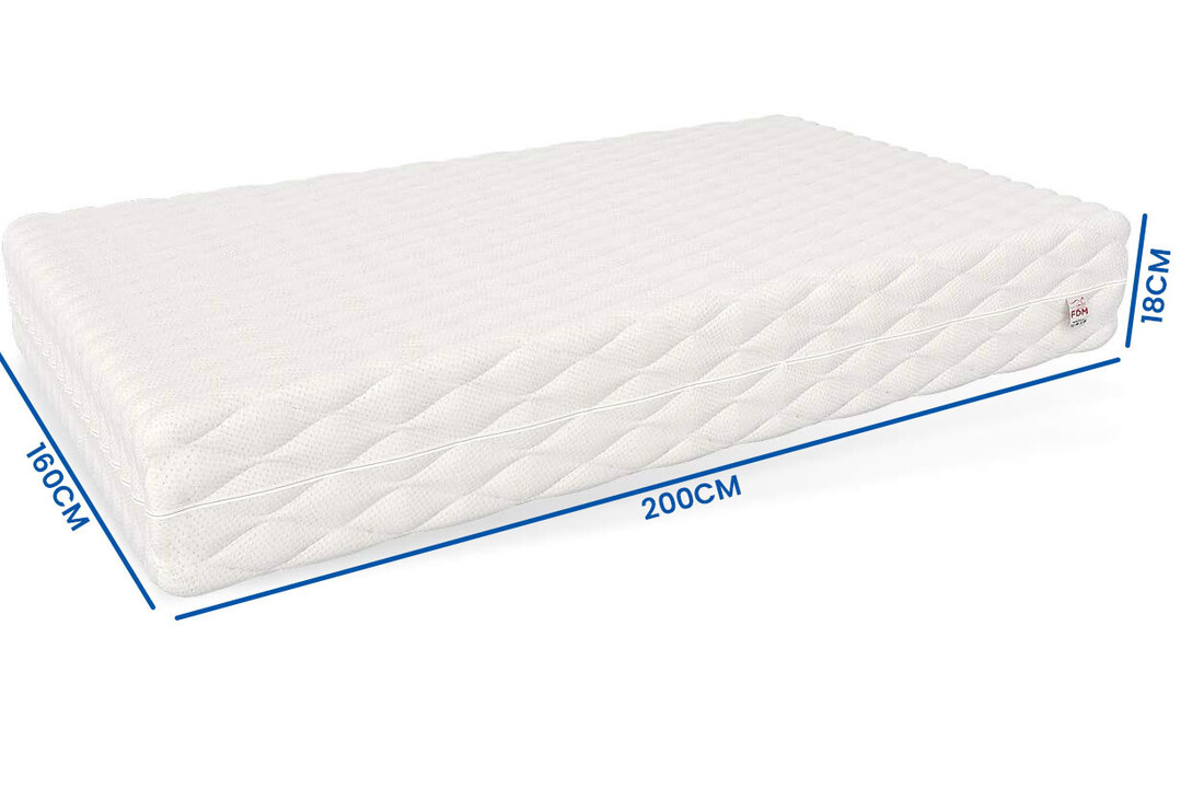 7 zone pocketvering matras 160x200 | 18cm dik | Wit