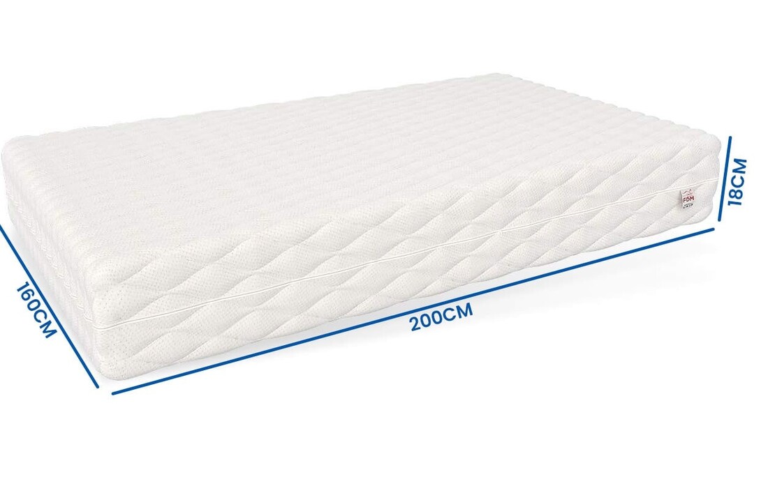 Pocketvering matras 18 cm dik - 160x200 - 7 Zone - Wit