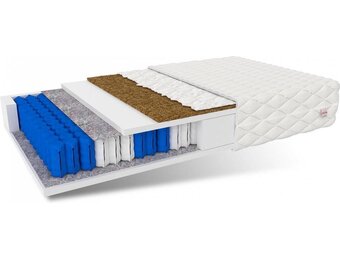 Matras 160x200 kokos | 7 Zone Pocketvering | Wit, 18 cm