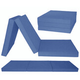Logeerbed opvouwbaar navy blauw 195x80 cm foam