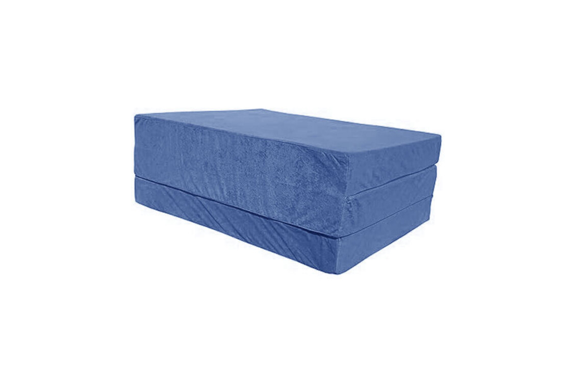 Camping matras 195x80 - Navy blauw foam - Opvouwbaar logeermatras