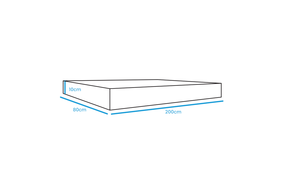 Camping matras 80x200 cm - Opvouwbaar schuimmatras Groen (10cm)