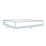 Camping matras 80x200 cm - Opvouwbaar schuimmatras Groen (10cm)