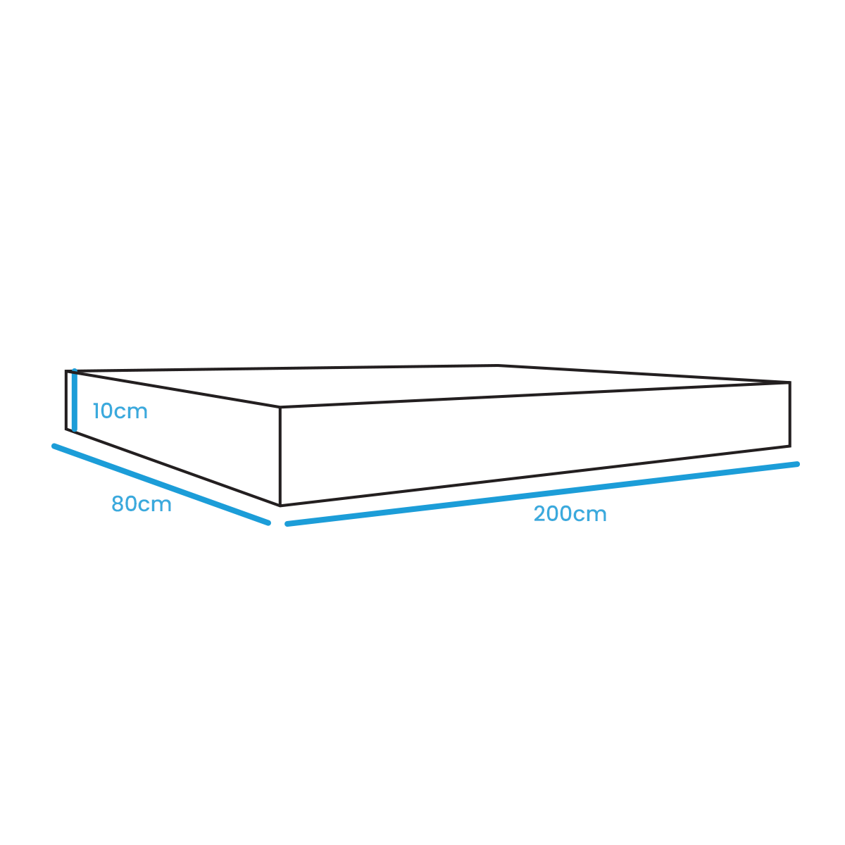 Camping matras 80x200 cm - Opvouwbaar schuimmatras Groen (10cm)