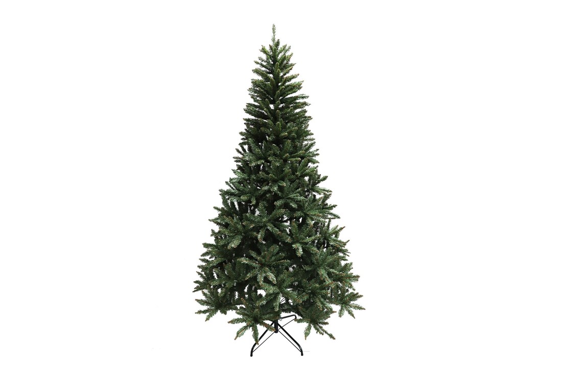 Kunstkerstboom 220 cm groen PVC met stalen poot
