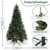 Kunst spar groen - 220cm kunstkerstboom met stalen poot - PVC