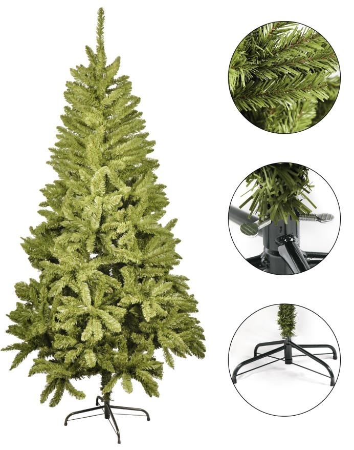 Kunstkerstboom 240 cm - Groen PVC met Stabiele Stalen Poot