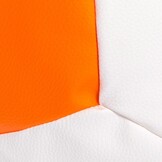 Voetbal stoel | Zitzak Eco-leer Ø 90 cm Oranje/Wit
