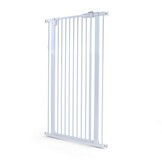 Kinderhekje deur 72-86cm - wit metaal - 120cm hoog