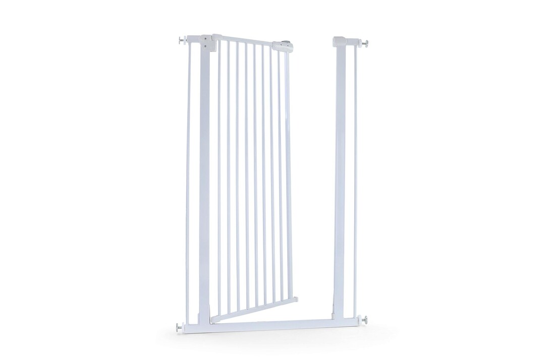 Veiligheidshek 72-86cm | Verstelbaar Traphek Wit Metaal 120cm Hoog