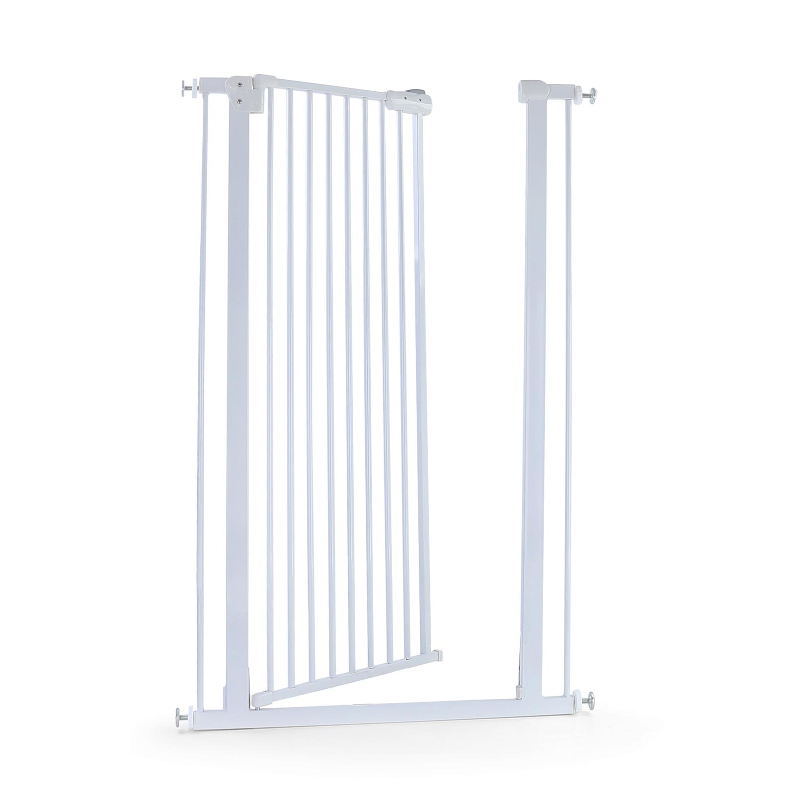 Veiligheidshek 72-86cm | Verstelbaar Traphek Wit Metaal 120cm Hoog