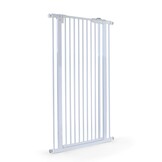 Veiligheidshek 72-86cm | Verstelbaar Traphek Wit Metaal 120cm Hoog