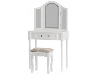 Kaptafel spiegel LED wit (74,5x40x137cm) MDF