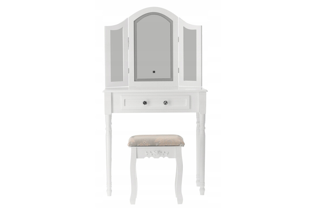 Kaptafel spiegel LED wit (74,5x40x137cm) MDF