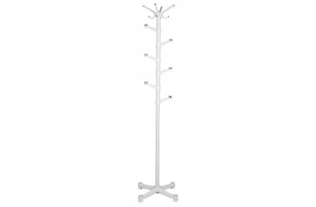 Witte staande kapstok 180 cm - staal