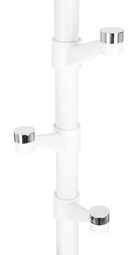 Metalen kapstok rond 180 cm wit staal