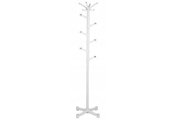 Moderne kapstok staal 180cm hoog - wit