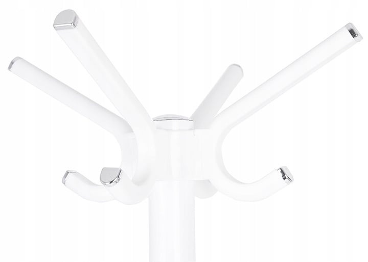 Moderne kapstok staal 180cm hoog - wit