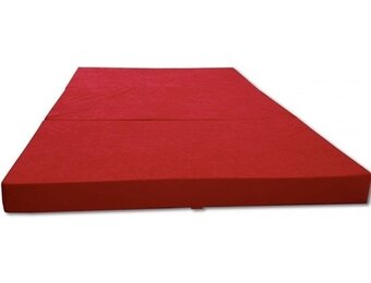 Reismatras 80x200 - Opvouwbaar, Comfortabel, Rood, 10cm Dik