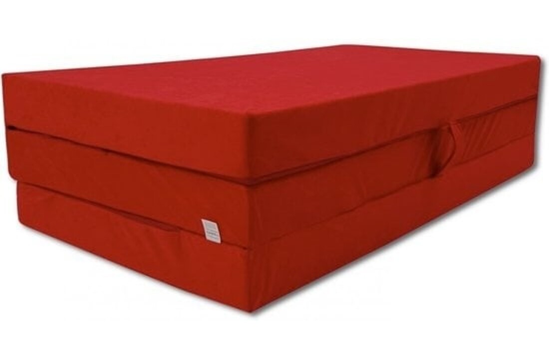 Campingmatras rood | Opvouwbaar 80x200x10cm | Foam