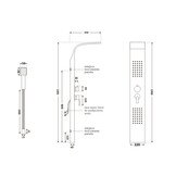Complete doucheset hydro RVS met regendouche & massage