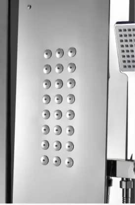 Complete doucheset hydro RVS met regendouche & massage