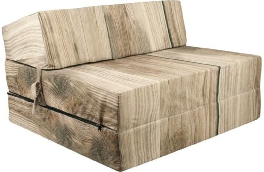 Campingmatras 200x90 - Luxe Opvouwbaar, 15cm Dik, Hout Motief