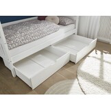 Bed met lades 90x200 cm wit grenenhout, Huisbed met opbergruimte