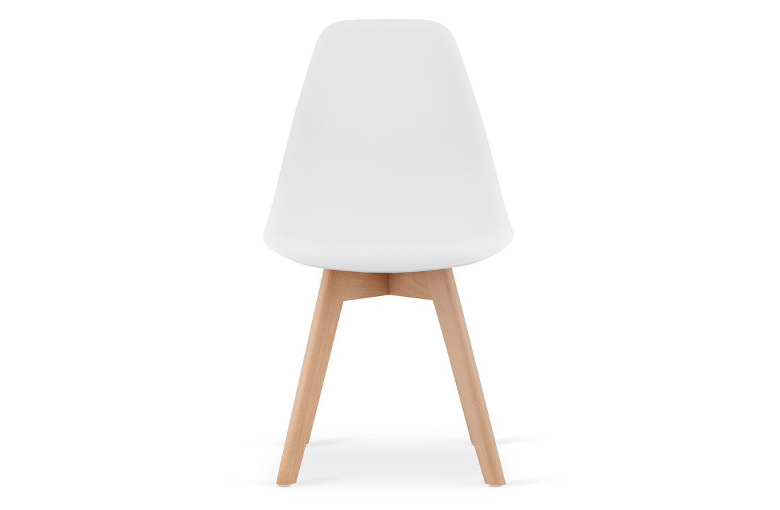 Set eetkamerstoelen KITO wit | 4x Scandinavisch | Polypropyleen/Beukenhout