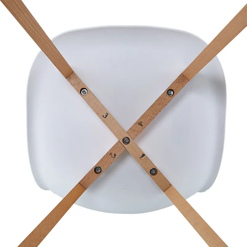 Set eetkamerstoelen KITO wit | 4x Scandinavisch | Polypropyleen/Beukenhout