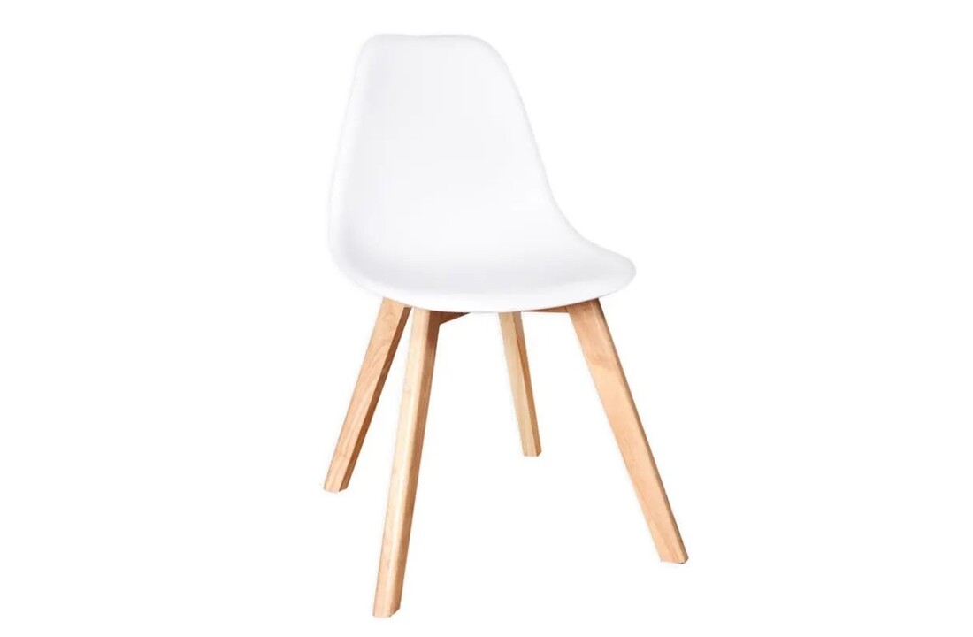 Witte stoelen houten poten - Scandinavisch design, 4 stuks, beukenhout