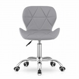 Ergonomische bureaustoel grijs wit - Eco-leer, verstelbaar, 70-80cm hoog