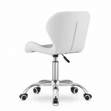 Bureaustoel leer grijs - Ergonomisch, Eco-leer, Verstelbaar, 70-80cm hoog