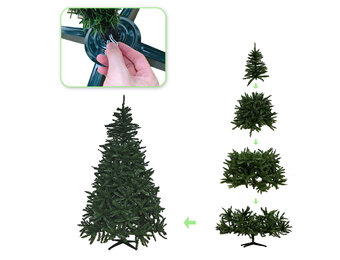 Kunstkerstboom 150 cm groen PVC met uitvouwsysteem