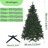 Kunstkerstboom 150 cm groen PVC met uitvouwsysteem