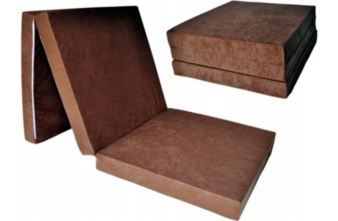 Camping matras opvouwbaar - 195x80cm - Lichtbruin - Foam