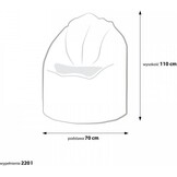 Loungestoel zitzak okergeel | 70x70x110 cm | Polyester hoes | EPS vulling