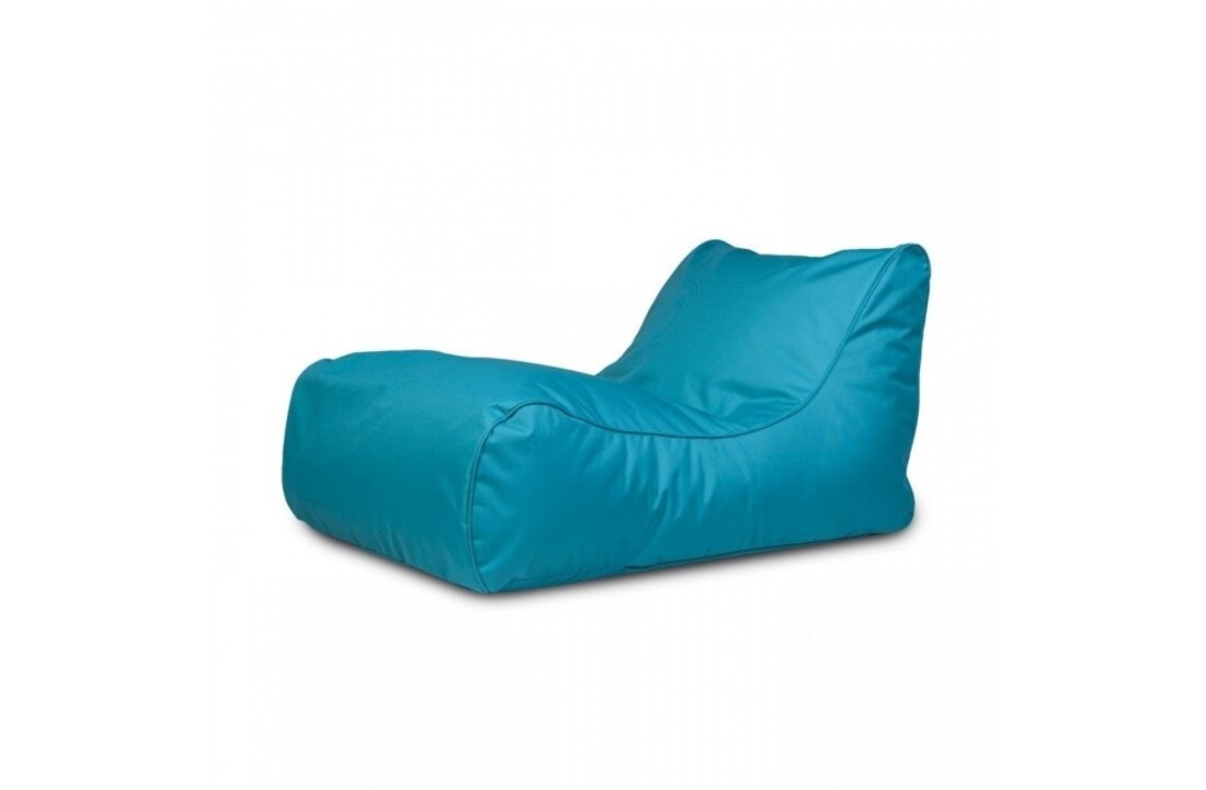 Blauwe zitzak | Luxe Relax Poef (115x65x60cm) Polyester
