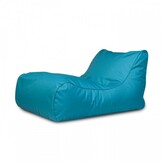 Blauwe zitzak | Luxe Relax Poef (115x65x60cm) Polyester