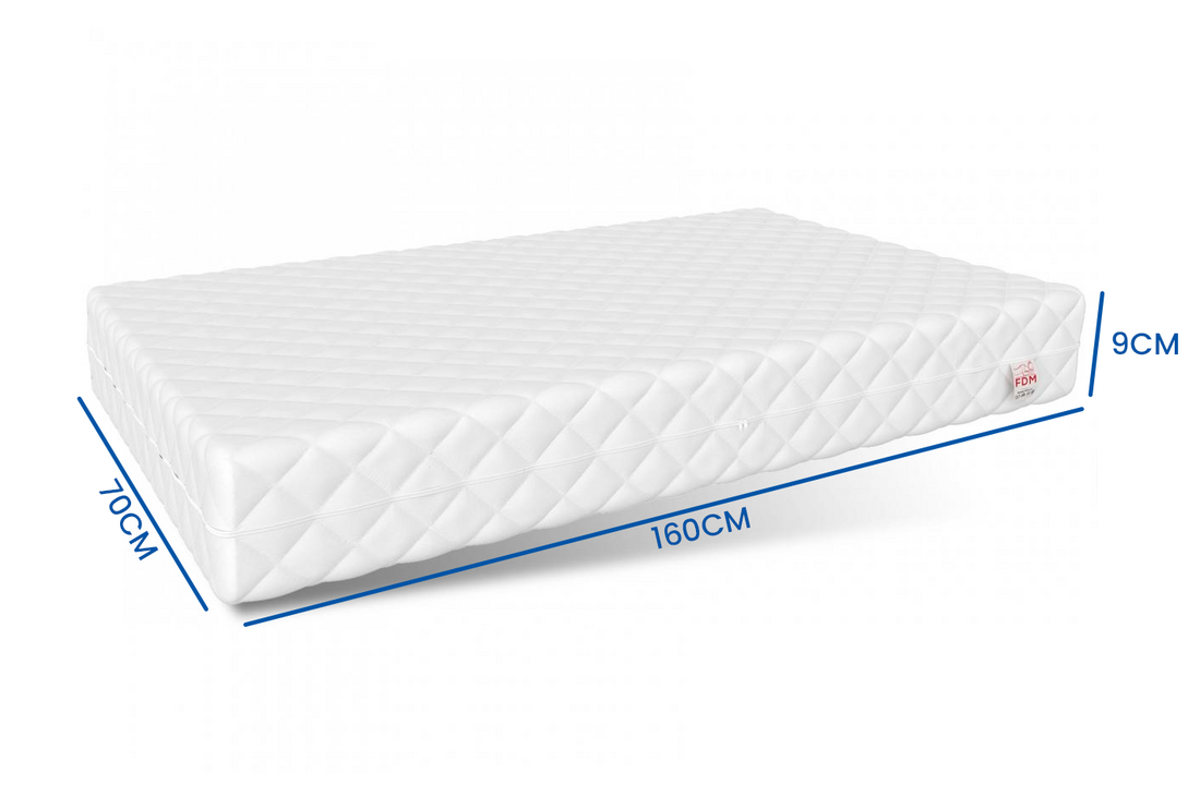 Kindermatras koudschuim kokos 70x160 cm wit stevig