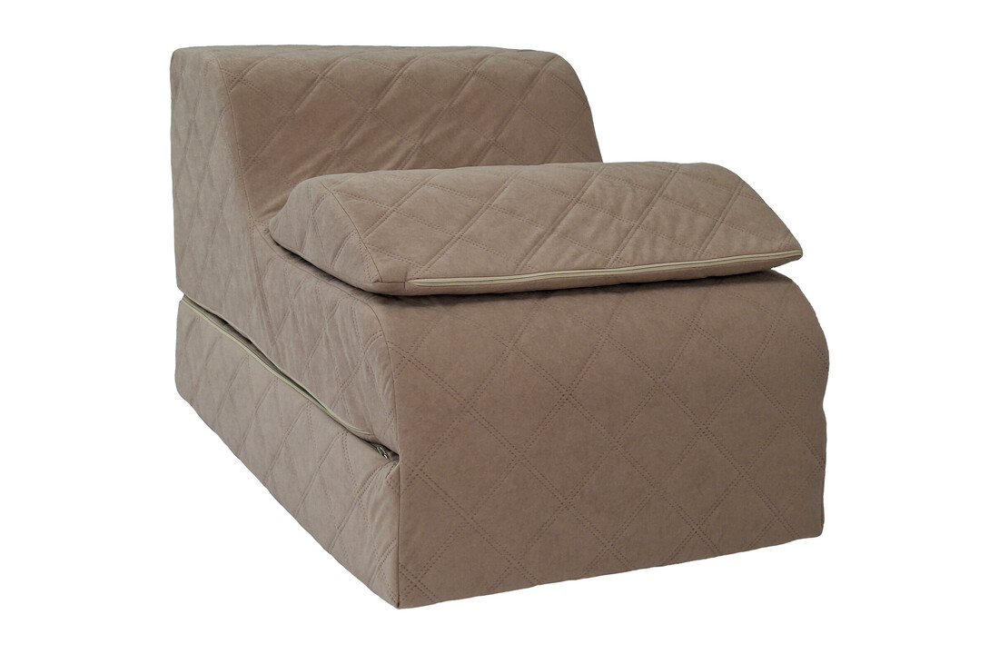 Logeermatras opklapbaar - Bruin, 198x65x17 cm, T-2544 schuim