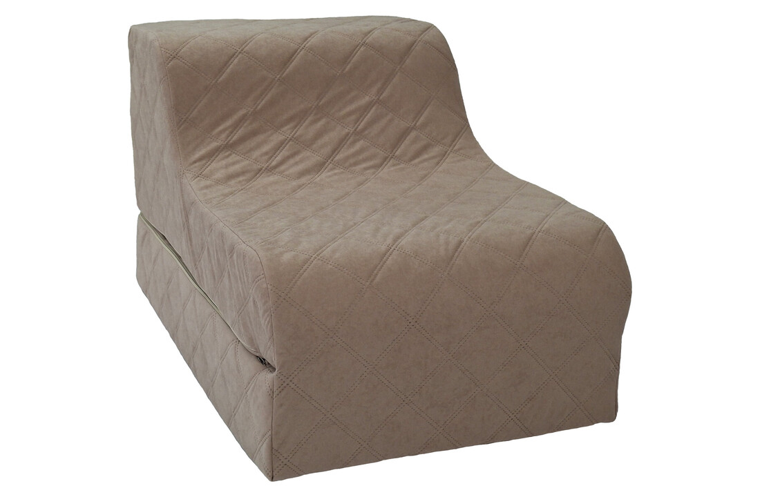 Logeermatras opklapbaar - Bruin, 198x65x17 cm, T-2544 schuim