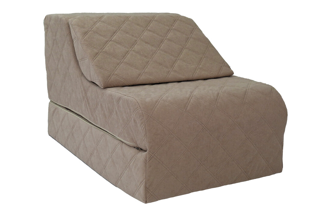 Logeermatras opklapbaar - Bruin, 198x65x17 cm, T-2544 schuim